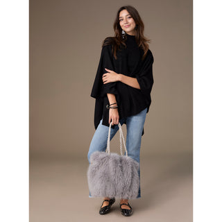 Priscilla Faux Fur Tote - Grey