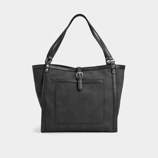 Vera Faux Suede Tote - Black
