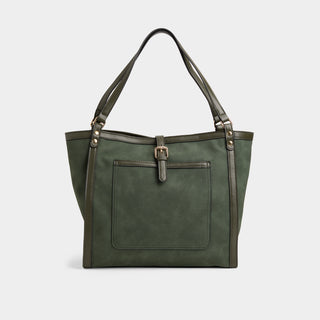 Vera Faux Suede Tote - Pine
