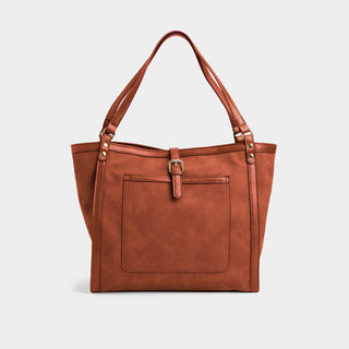 Vera Faux Suede Tote - Rust