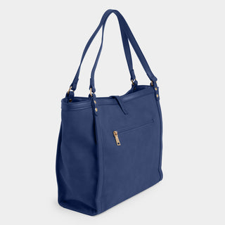 Vera Faux Suede Tote - Midnight Blue