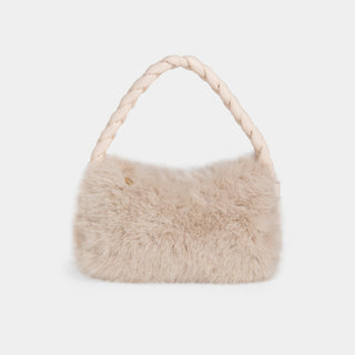 Gia Faux Fur Mini Tote - Cream