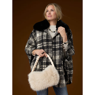 Gia Faux Fur Mini Tote - Cream