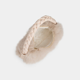 Gia Faux Fur Mini Tote - Cream
