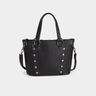 Evelyn Studded Tote - Black