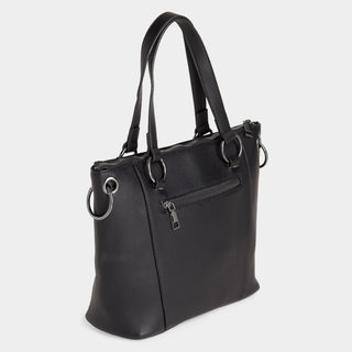 Evelyn Studded Tote - Black