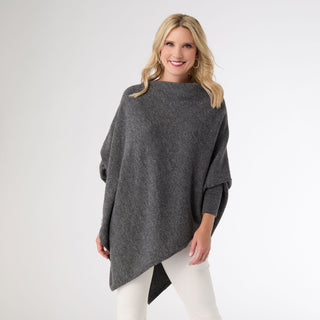 Dylan Sweater Poncho - Charcoal
