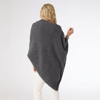 Dylan Sweater Poncho - Charcoal