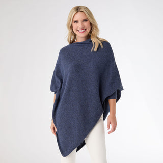 Dylan Sweater Poncho - Denim