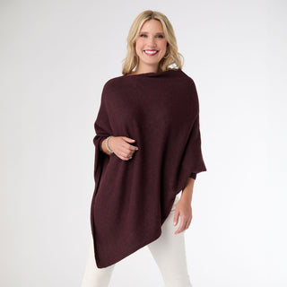 Dylan Sweater Poncho - Merlot