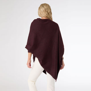 Dylan Sweater Poncho - Merlot