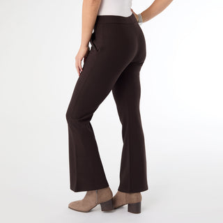 Jasmine Zip Pocket Flare Legging - Espresso