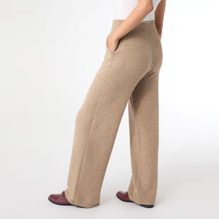 Heavenly-Luxe Wide Leg Bottoms - Beige Heather