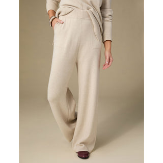 Heavenly-Luxe Wide Leg Bottoms - Beige Heather