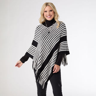 Sansa Poncho - Black/White