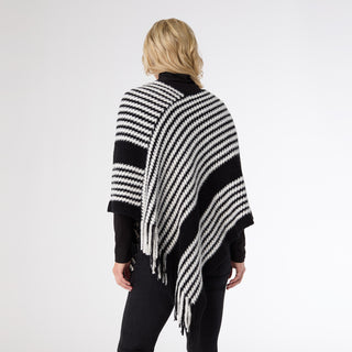 Sansa Poncho - Black/White