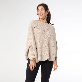 Rosette Poncho - Cement
