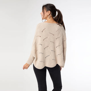 Rosette Poncho - Cement