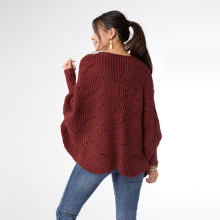 Rosette Poncho - Rust