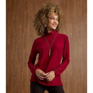 Reign Long Sleeve Turtleneck - Merlot