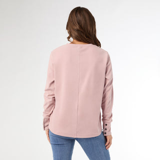 Alexis Super Soft Top with Snap Cuff - Cameo Rose