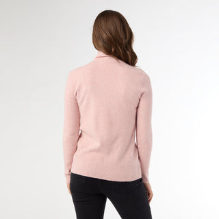Kamryn Funnel Neck Rib Knit Top - Dusty Rose