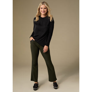 Dylane Long Sleeve Baby Mock Neck Top - Black