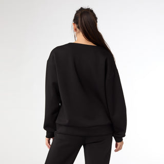 Hilarie V-Neck Top - Black