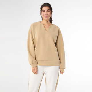 Hilarie V-Neck Top - Camel