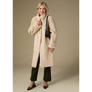 Naomi Faux Fur Coat - Tan
