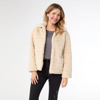 Eden Faux Fur Jacket - Natural
