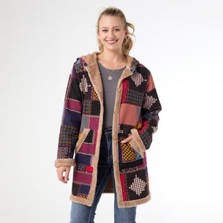 Adeline Shacket with Faux Fur Trim - Multi Print