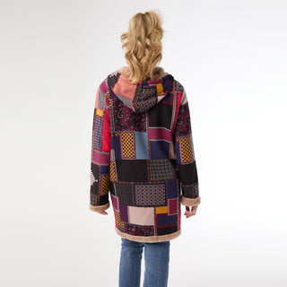 Adeline Shacket with Faux Fur Trim - Multi Print