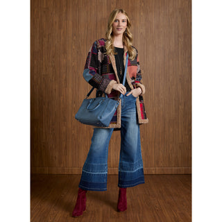 Adeline Shacket with Faux Fur Trim - Multi Print