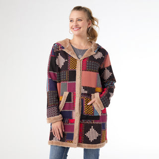 Adeline Shacket with Faux Fur Trim - Multi Print