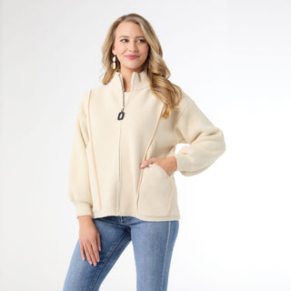 Harvey Soft Brushed Shacket - Cream