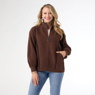 Harvey Soft Brushed Shacket - Chocolate