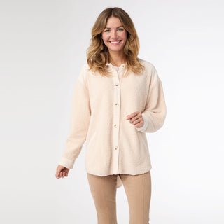 Hannah Button Front Shacket - Oatmeal