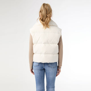 Jessica Down Filled Vest with Duo Zipper - Winter White