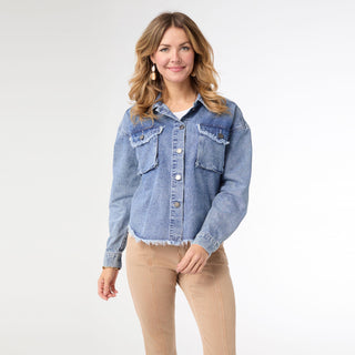 Laramie Denim Shacket - Medium Denim