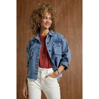 Laramie Denim Shacket - Medium Denim