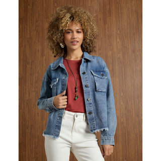 Laramie Denim Shacket - Medium Denim