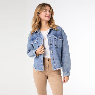 Laramie Denim Shacket - Medium Denim