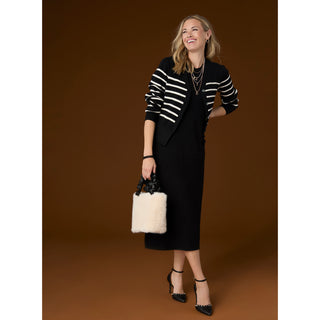 Winn Striped Cardigan - Black/White