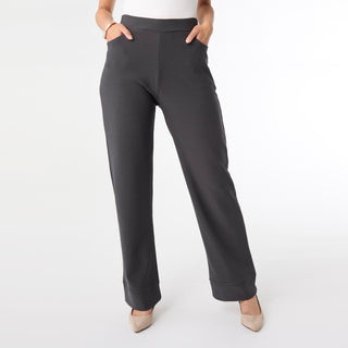 Georgie Wide Leg Bottom - Smoke