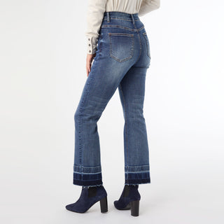 EverStretch Baby Bootcut Ankle with Contrast Bottom - Dark Denim
