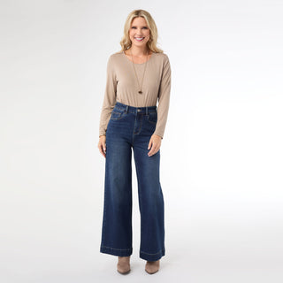 EverStretch Wide Leg - Dark Denim