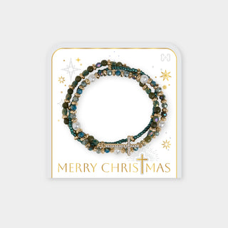 Merry Christmas Bracelet - Olive
