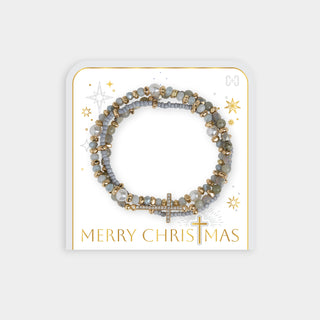 Merry Christmas Bracelet - Grey