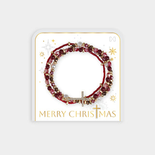 Merry Christmas Bracelet - Red